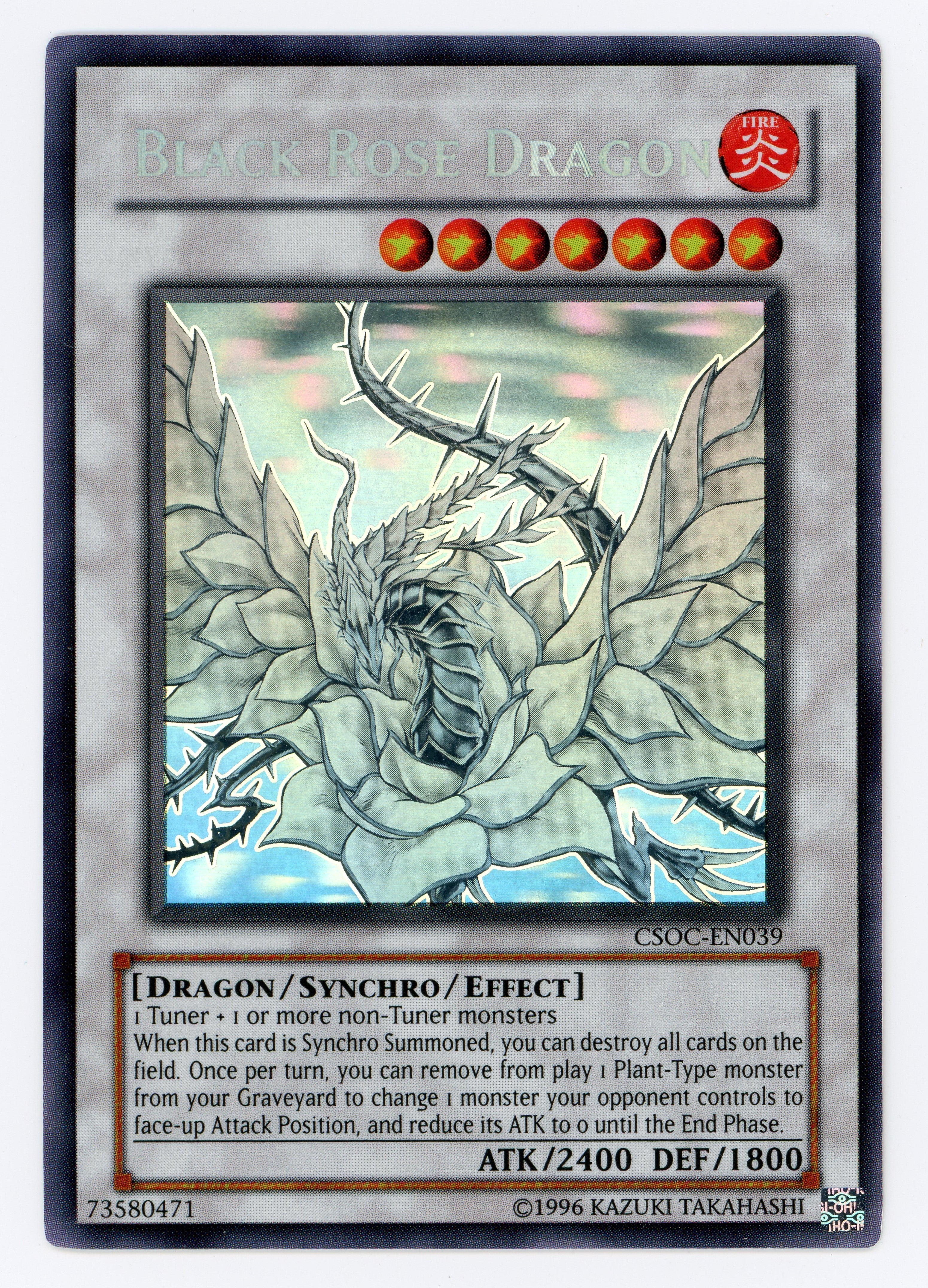 Yu-Gi-Oh! Black Rose Dragon - CSOC-EN039 - Ghost Rare - Unlimited - Scan 15179