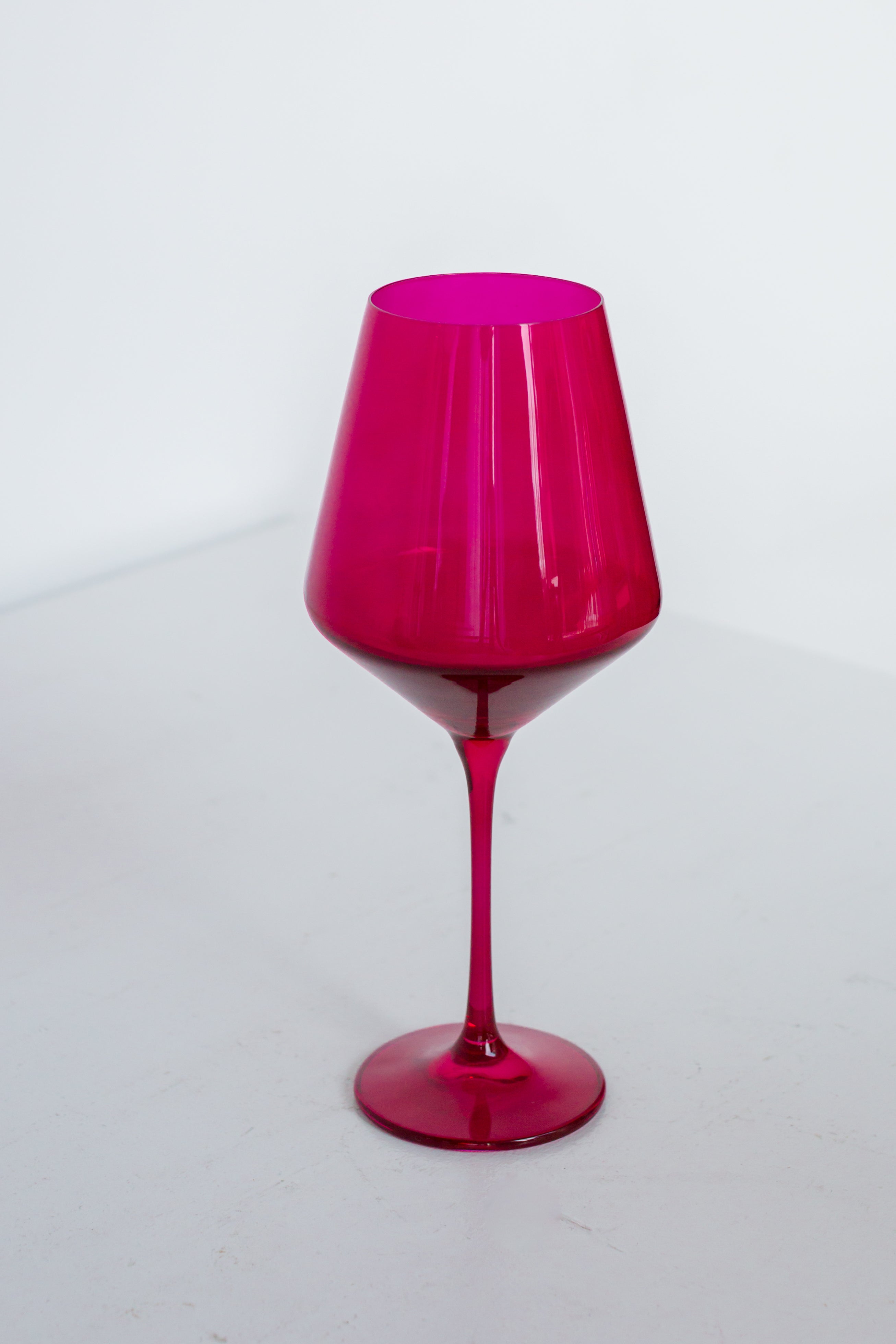 Estelle Colored Glass Estelle Colored Wine Stemware - Set of 6 {Viva Magenta (Our Fuchsia)} - view 3