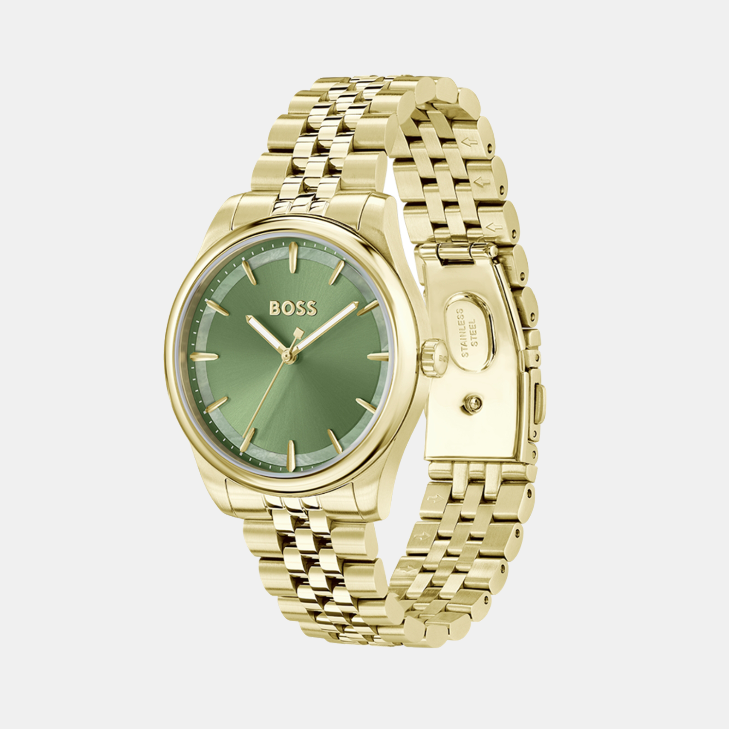 Boss Graceful Women Quartz Green Mother Of Pearl Dial Analog Stainless Steel Watch 1502780 - view 2