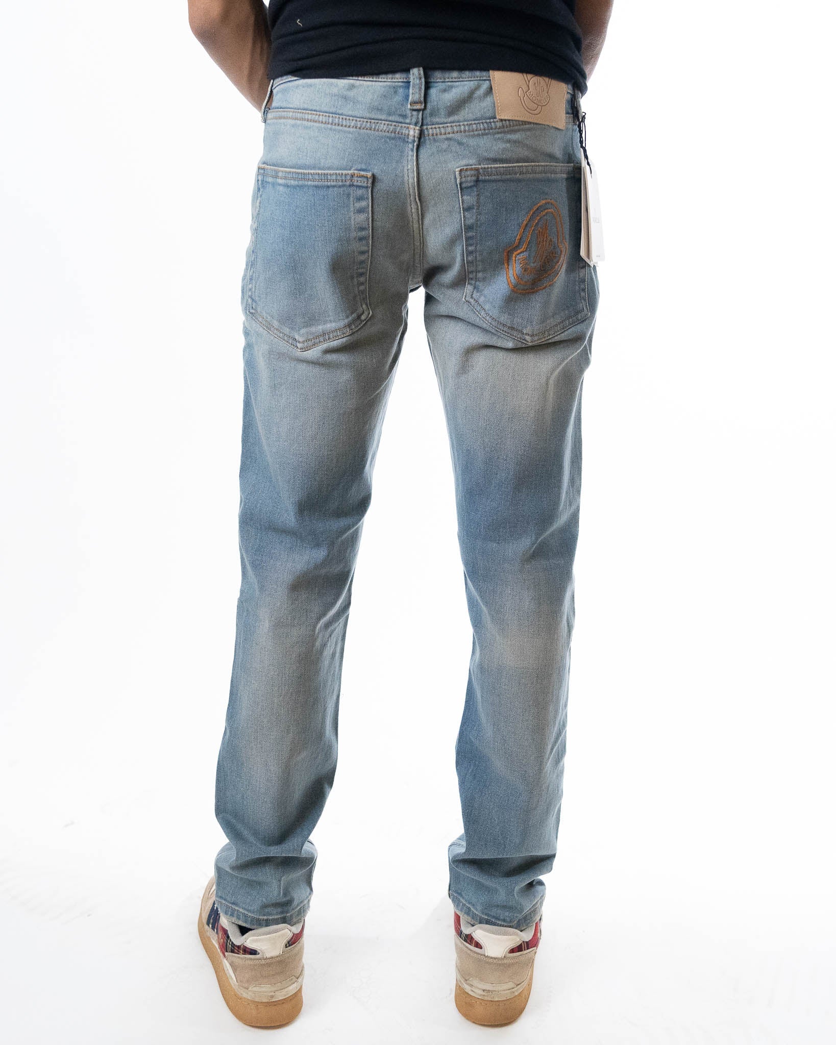 Moncler Denim Blue Bleached Jeans - view 5