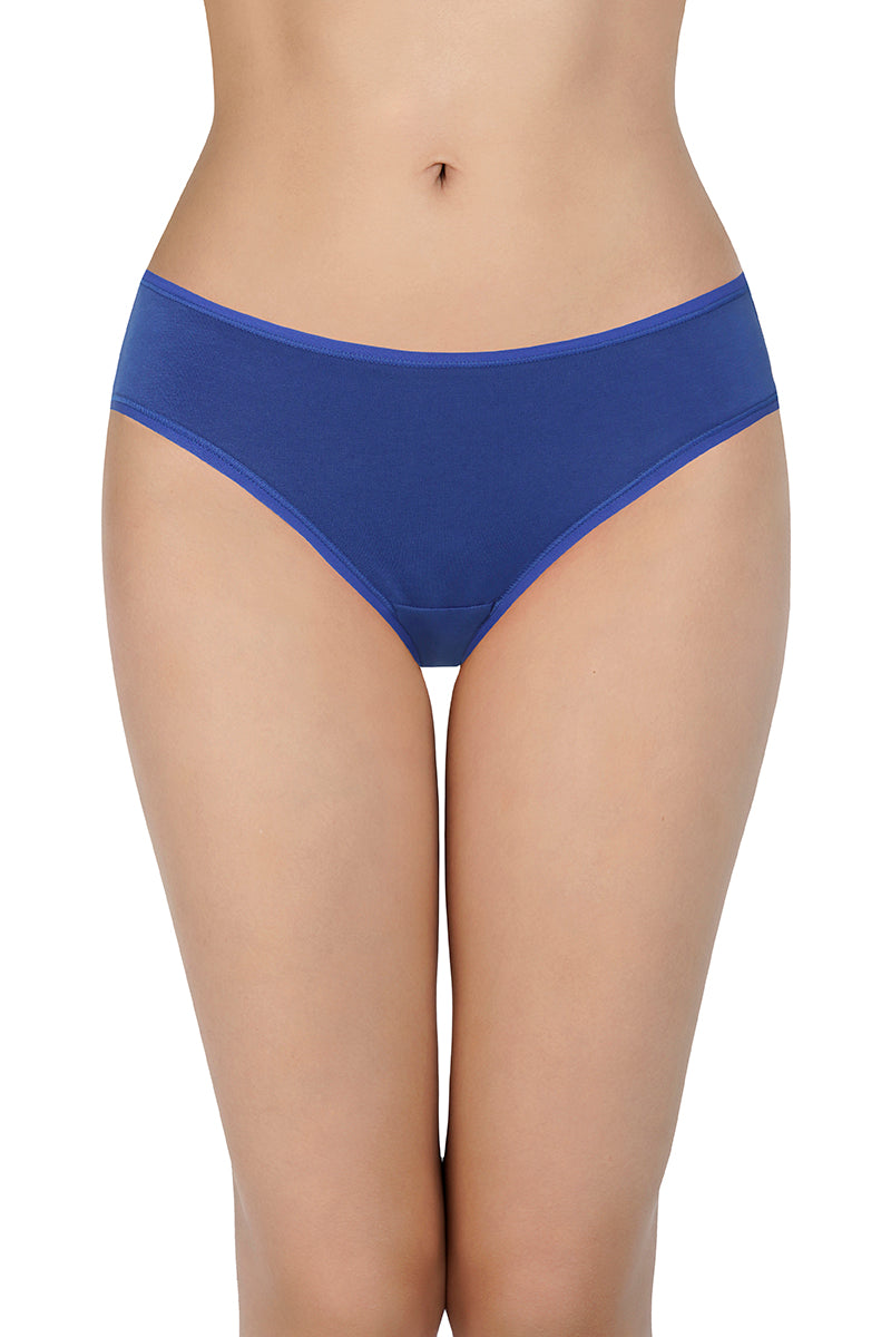 Amante Solid Low Rise Assorted Bikini Panties (Pack of 3 Colors & Prints May Vary) - view 2