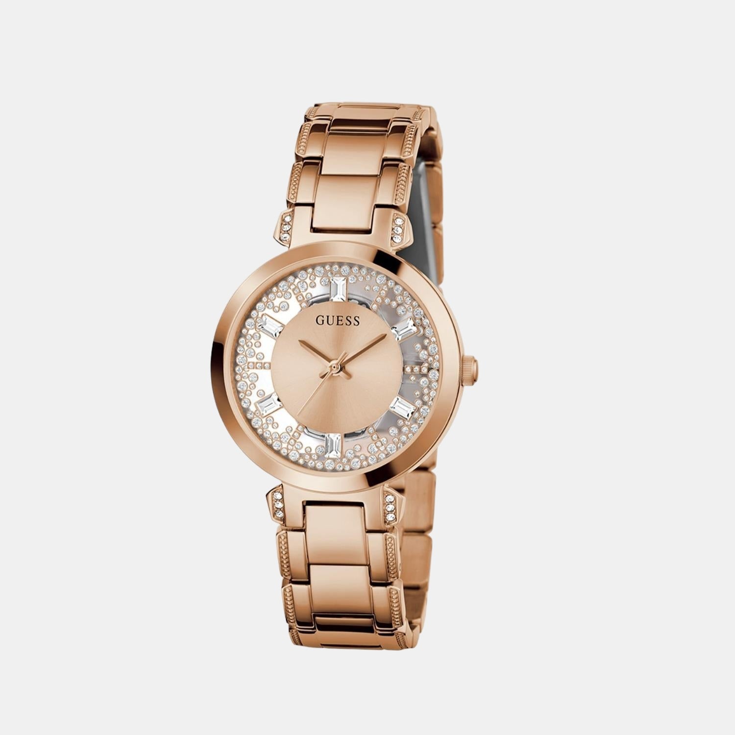 Guess Crystal Clear Women Quartz Rose Gold Dial Analog Stainless Steel Watch GW0470L3 - view 5