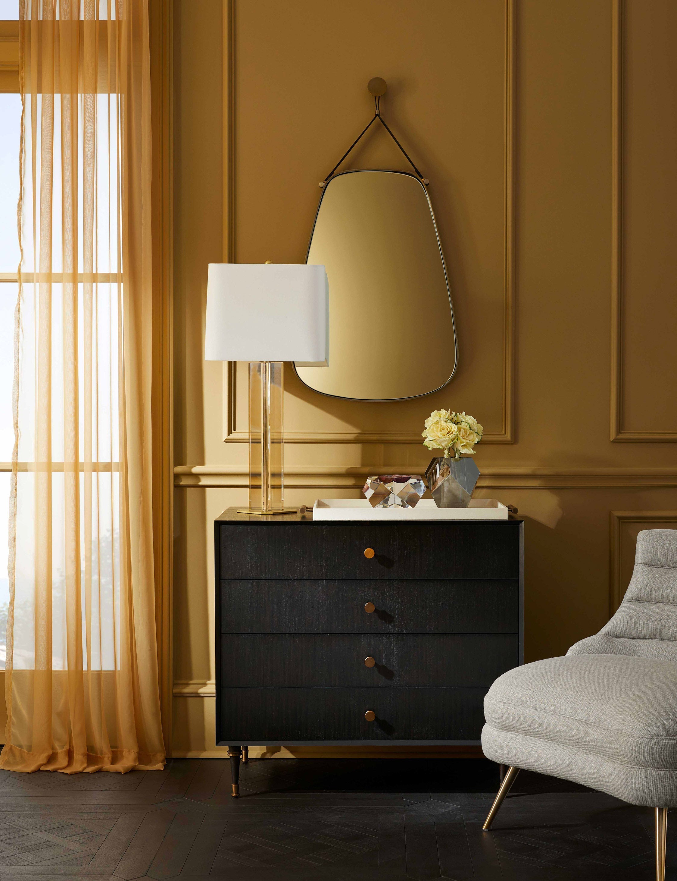 Lulu and Georgia Arteriors Norissa Mirror – Gold - view 2