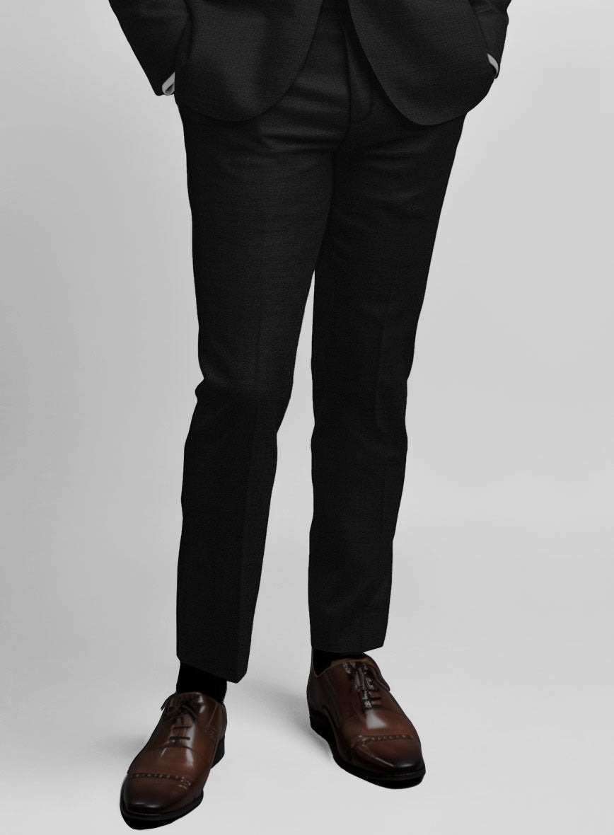 StudioSuits Super Black Satin Wool Suit - view 6