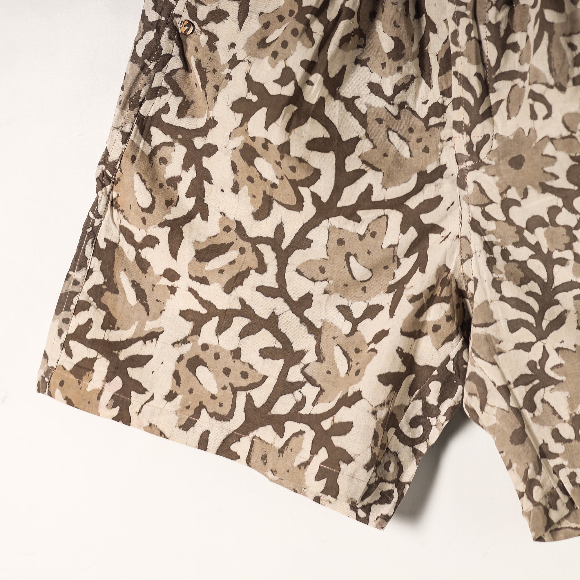 ITOKRI CASUALS Brown - Bagru Block Printed Cotton Unisex Boxer/Shorts - view 2