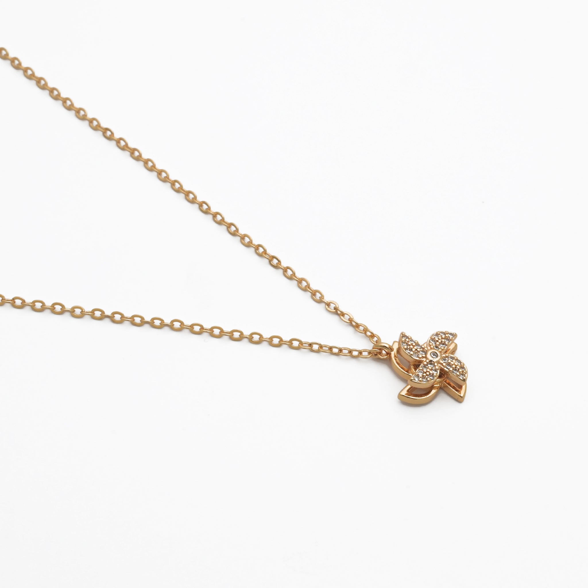 Branta Trendy Spinning Diamond Pendant Necklace For Women - view 2
