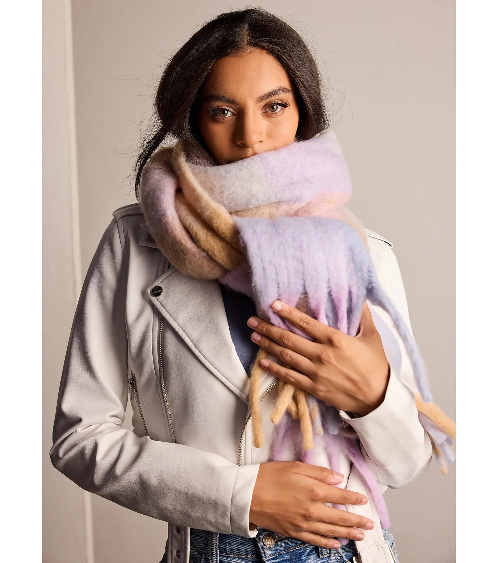 Windsor Pastel Chic Colorblock Scarf – ASSORTED