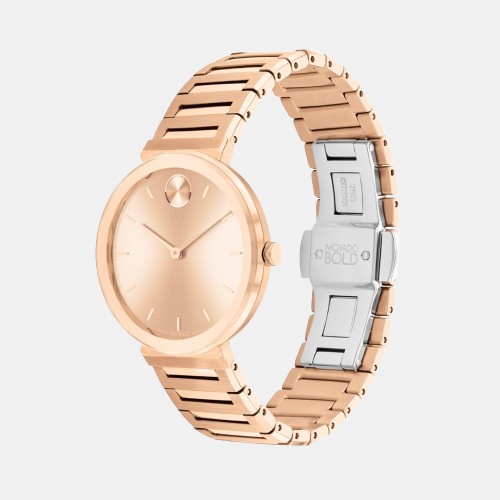 Movado Bold Women Quartz Rose Gold Dial Analog Stainless Steel Watch 3601147 - view 2