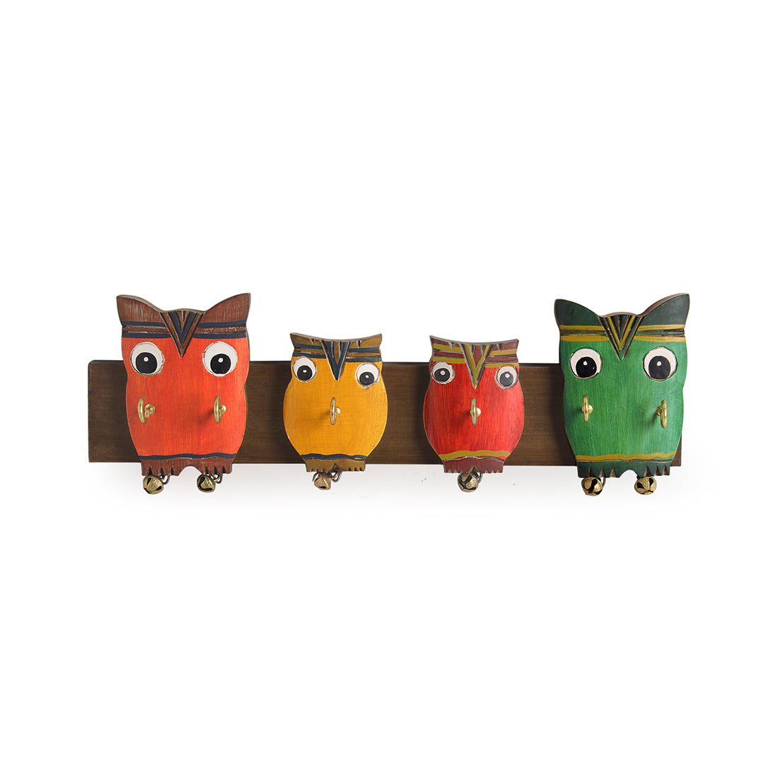 EXCLUSIVELANE 'Owl Family' Decorative Mango Wood Key Holder (6 Hooks) - view 2