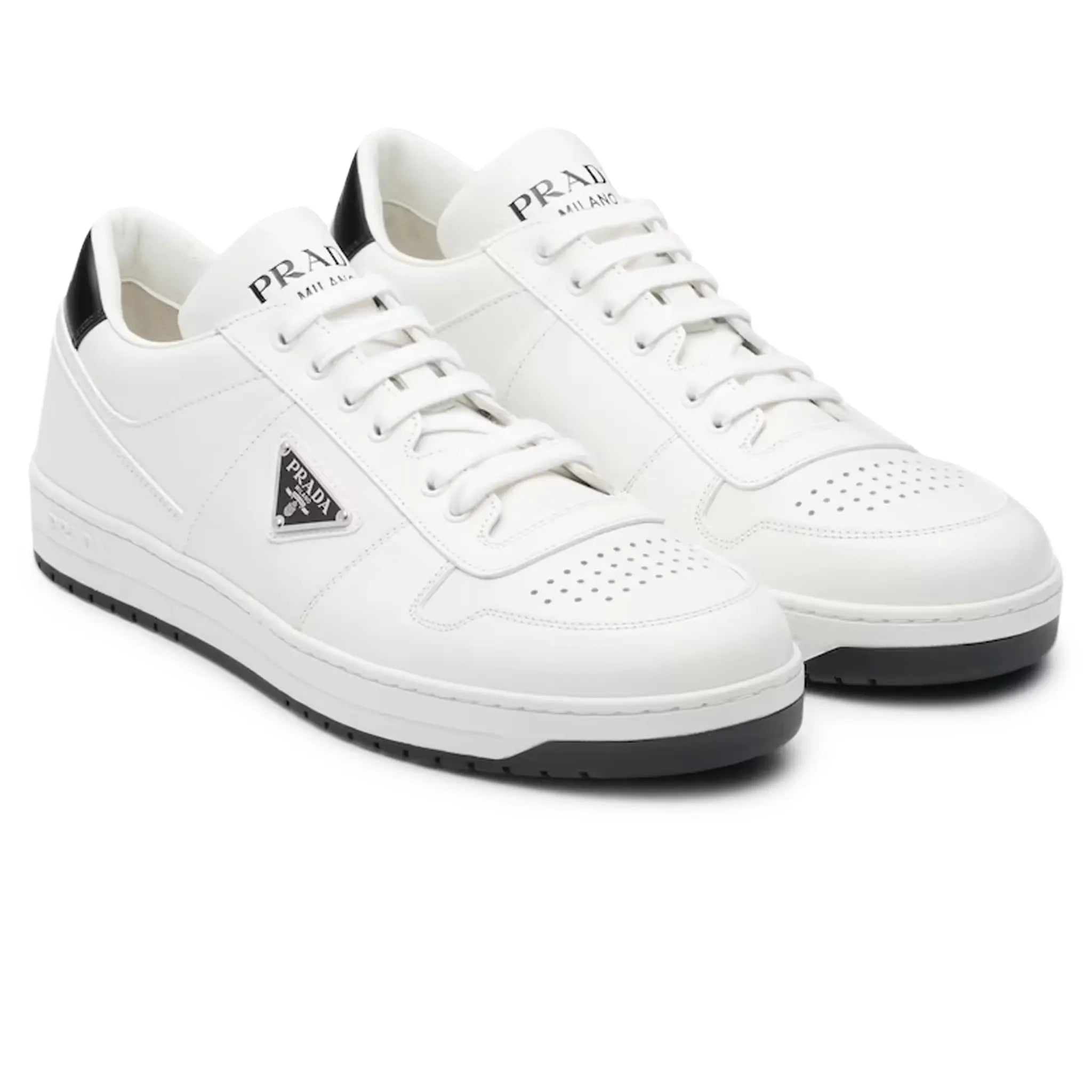 Prada Downtown Triangle Logo White Black Sneaker - view 2