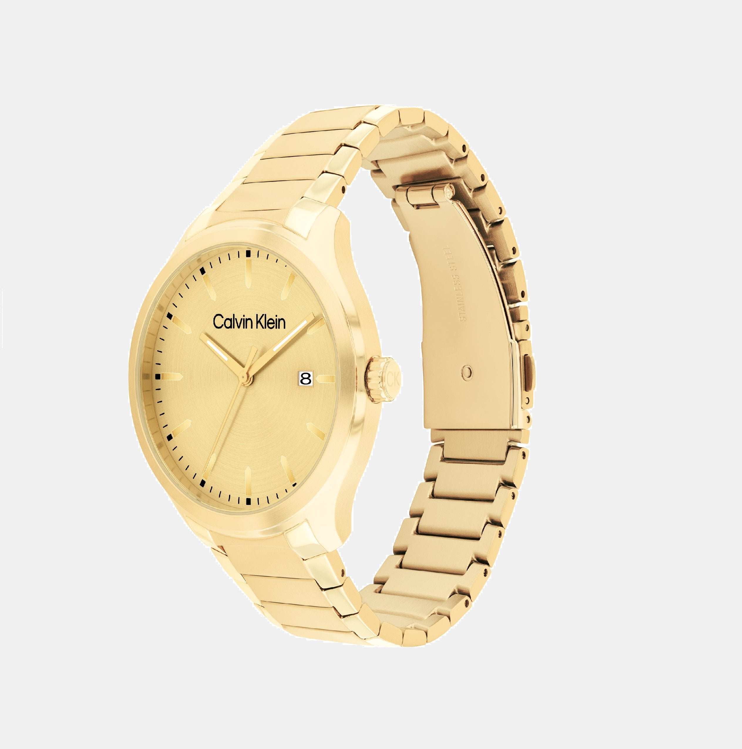 Calvin Klein Define Men Quartz Gold Dial Analog Stainless Steel Watch 25200349 - view 3