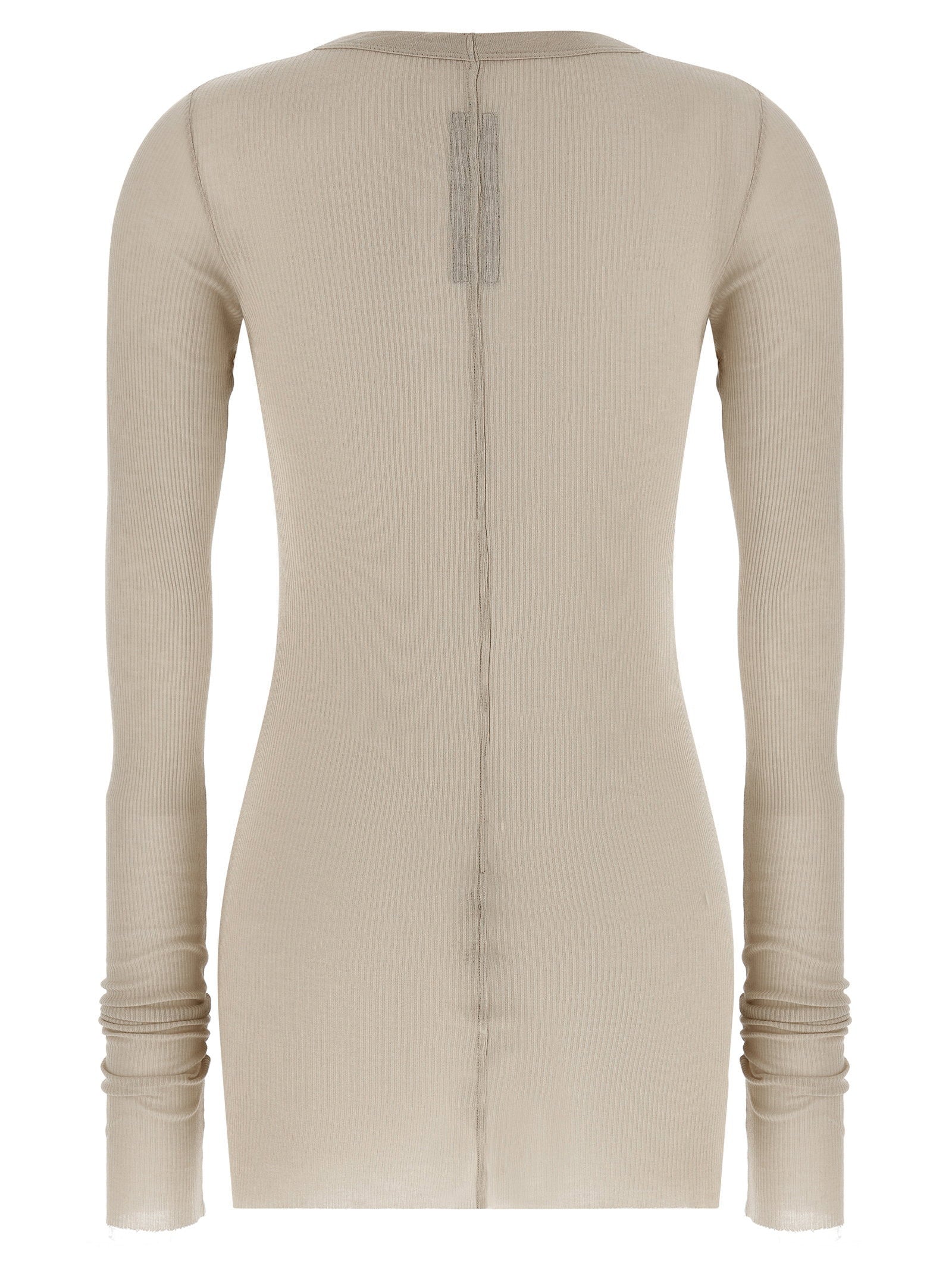 Rick Owens Rib Ls T T-shirt – 88% viscose, 12% silk - view 2