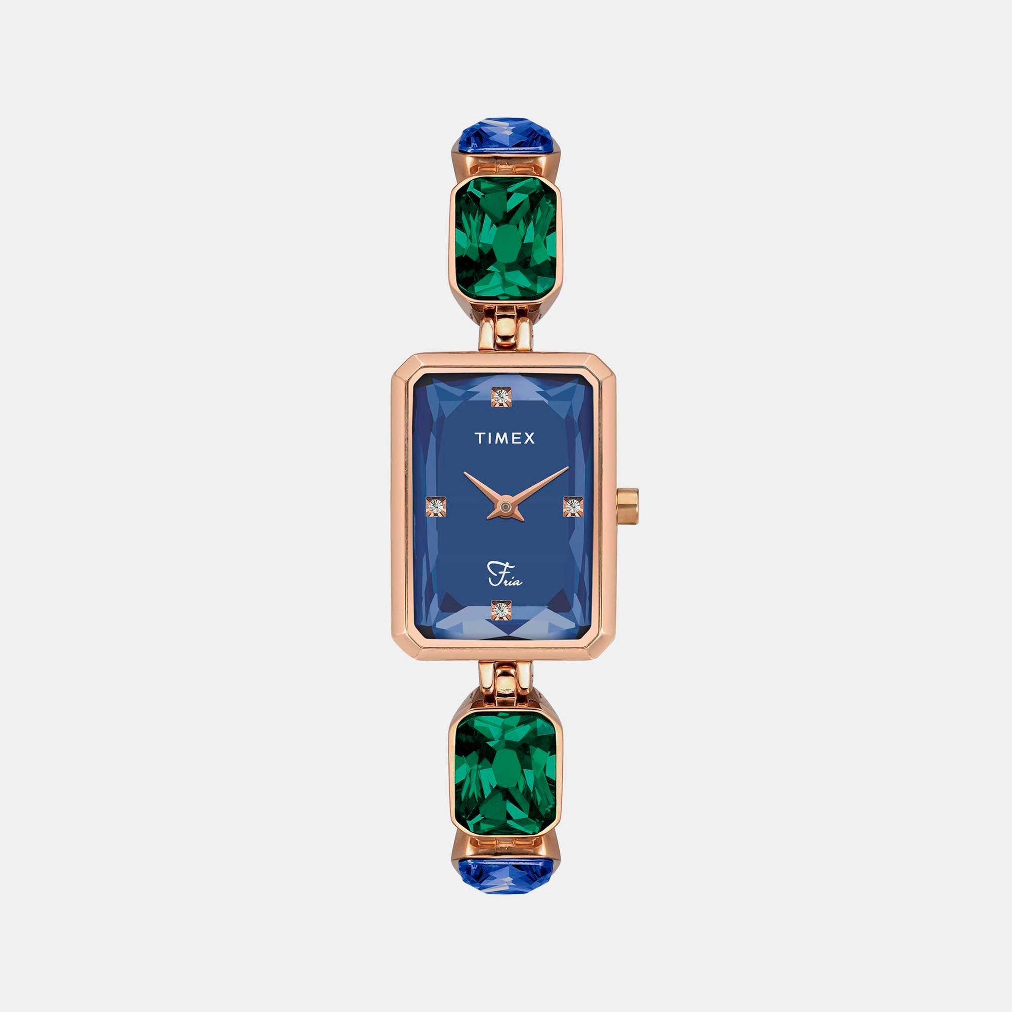 Timex Fria Women Quartz Blue Dial Analog Brass Watch TWEL16902