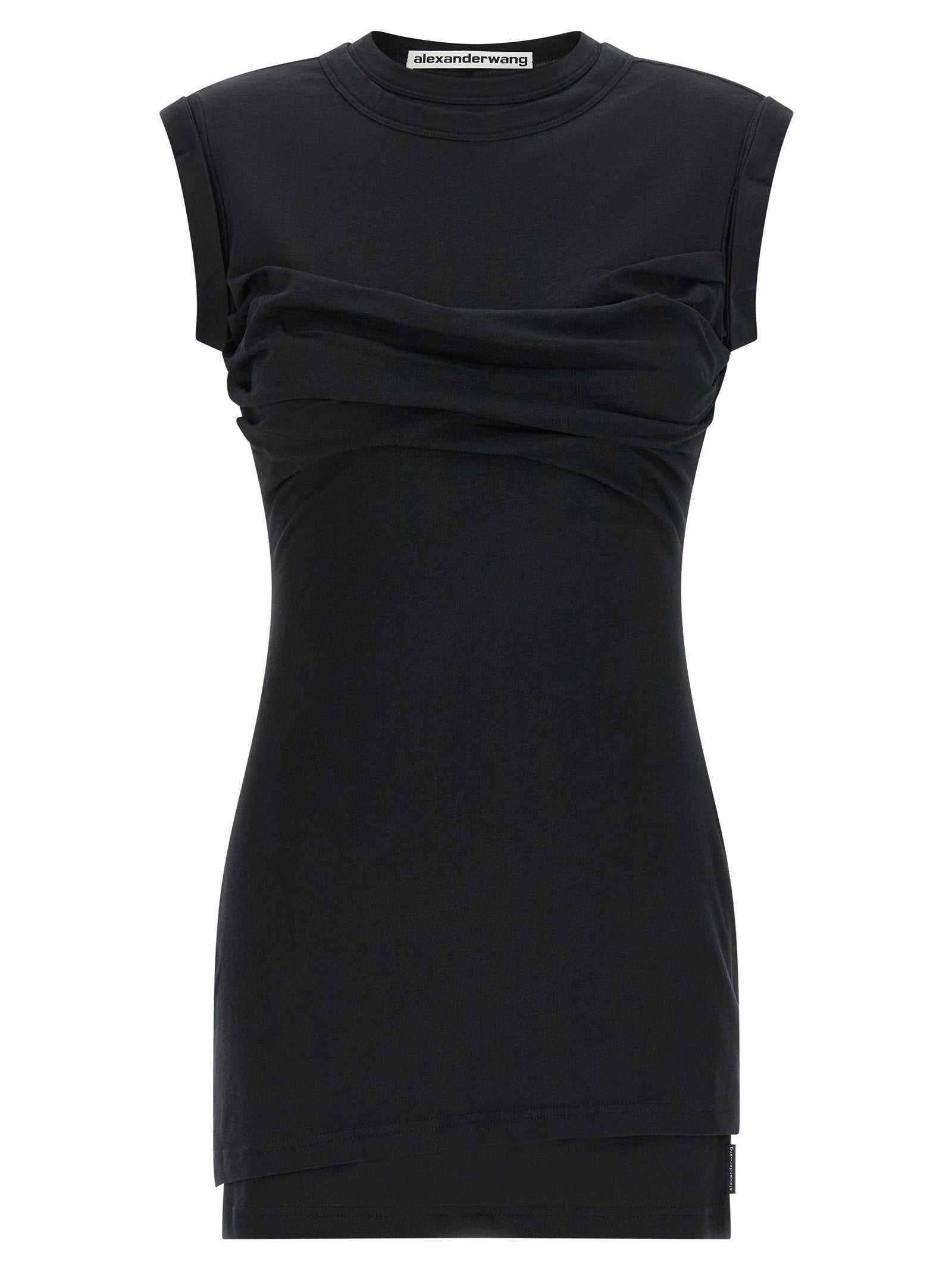 Alexander Wang Twisted Bust Layered Dress – 95% cotton, 5% elastane