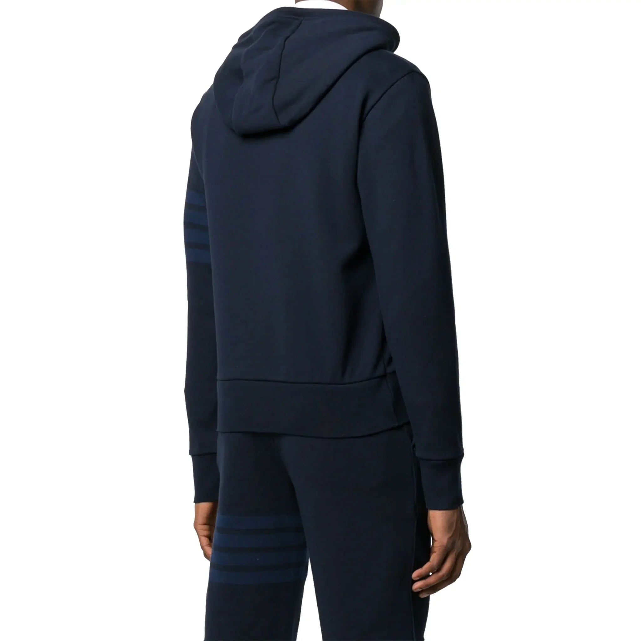 Thom Browne Classic Loopback 4-Bar Tonal Full Zip Blue Hoodie - view 2