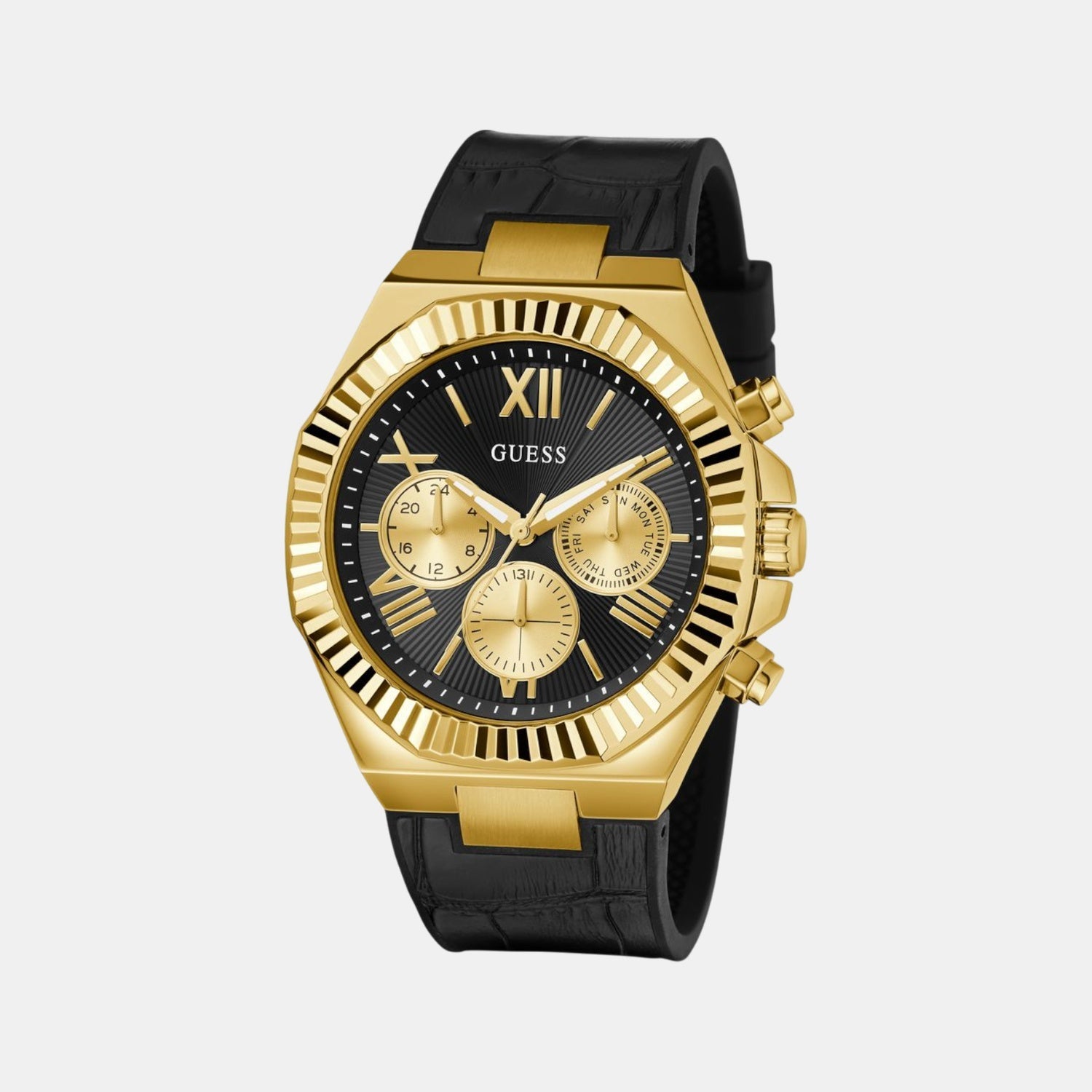 Guess Dress Men Quartz Black Dial Multi-Function Silicone Watch GW0791G3 - view 2