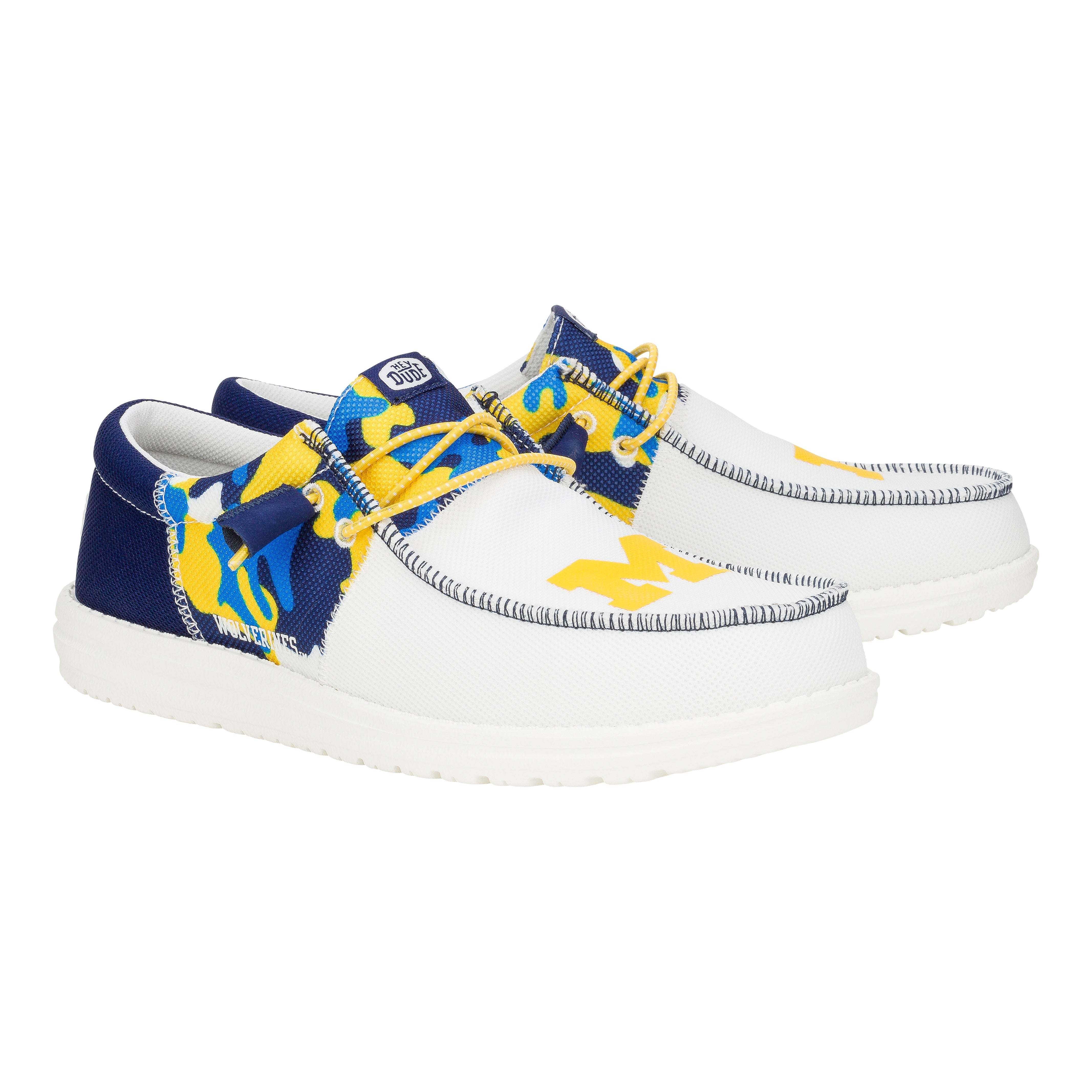 HEYDUDE shoes Men's Wally Tri Michigan - Michigan Navy/Yellow - view 2