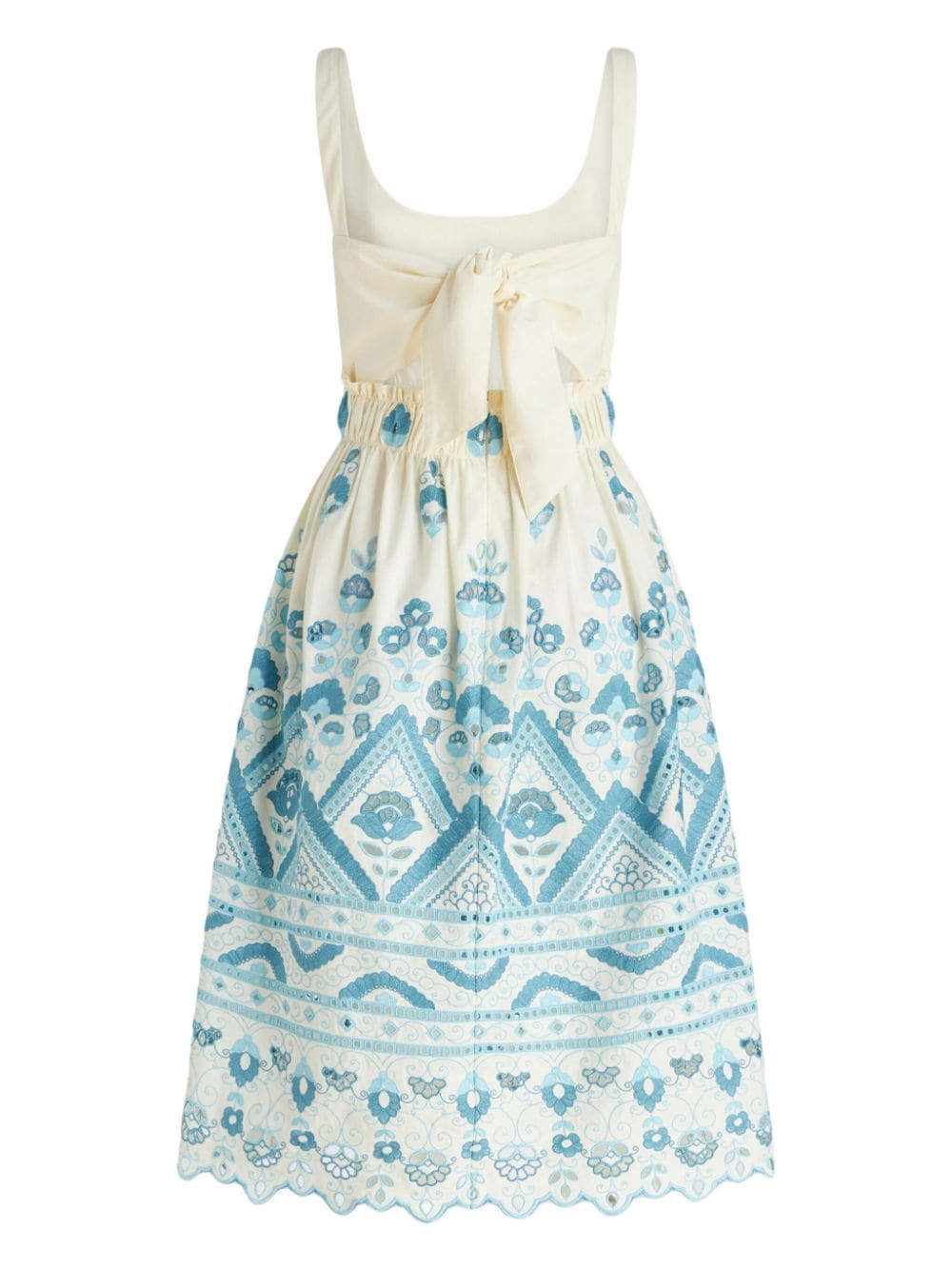 Etro Broderie anglaise flared dress – Cotton 100% - view 2