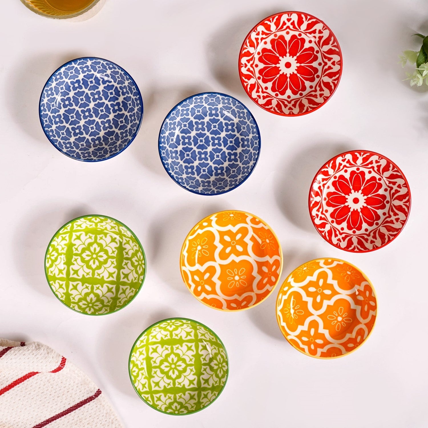Nestasia Mediterranean Vibrancy Small Ceramic Bowls Set Of 8 70ml - view 2
