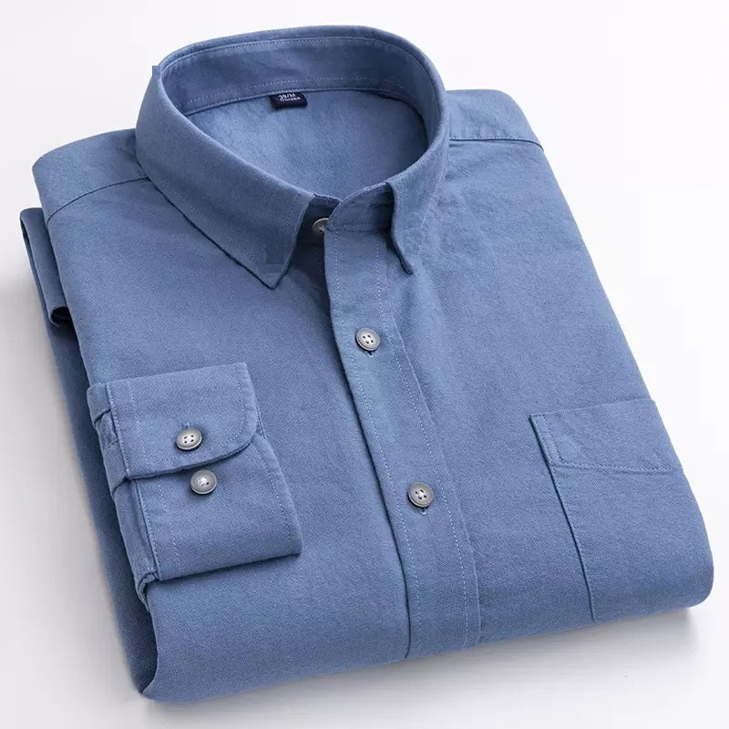 BlackTree Frankshop Casual Pure Cotton Denim Blue Color Shirt for Man