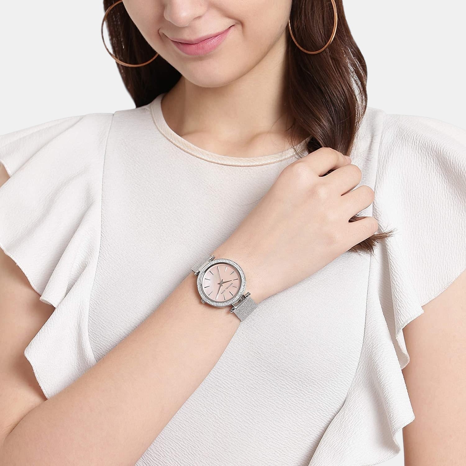 Michael Kors Darci Women Quartz Pink Dial Analog Stainless Steel Watch MK4518 - view 4