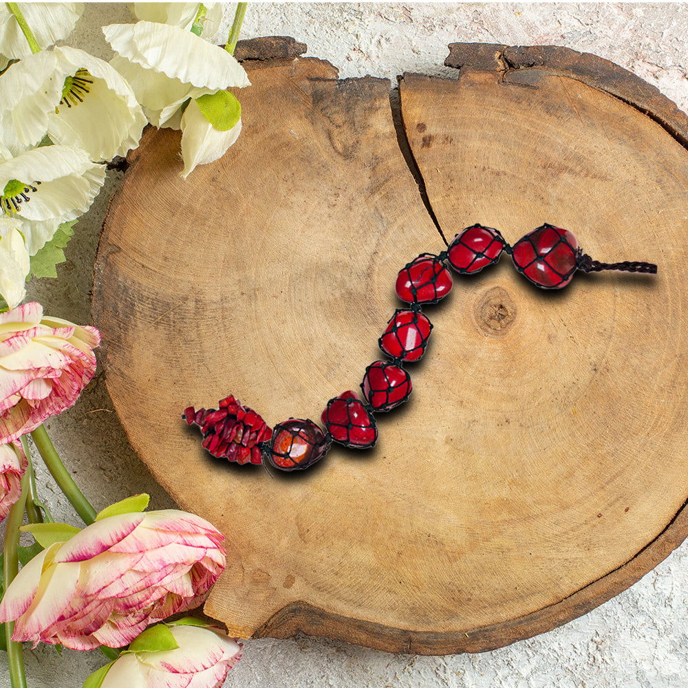 Gemsmantra Red Jasper Tumbled Hanging