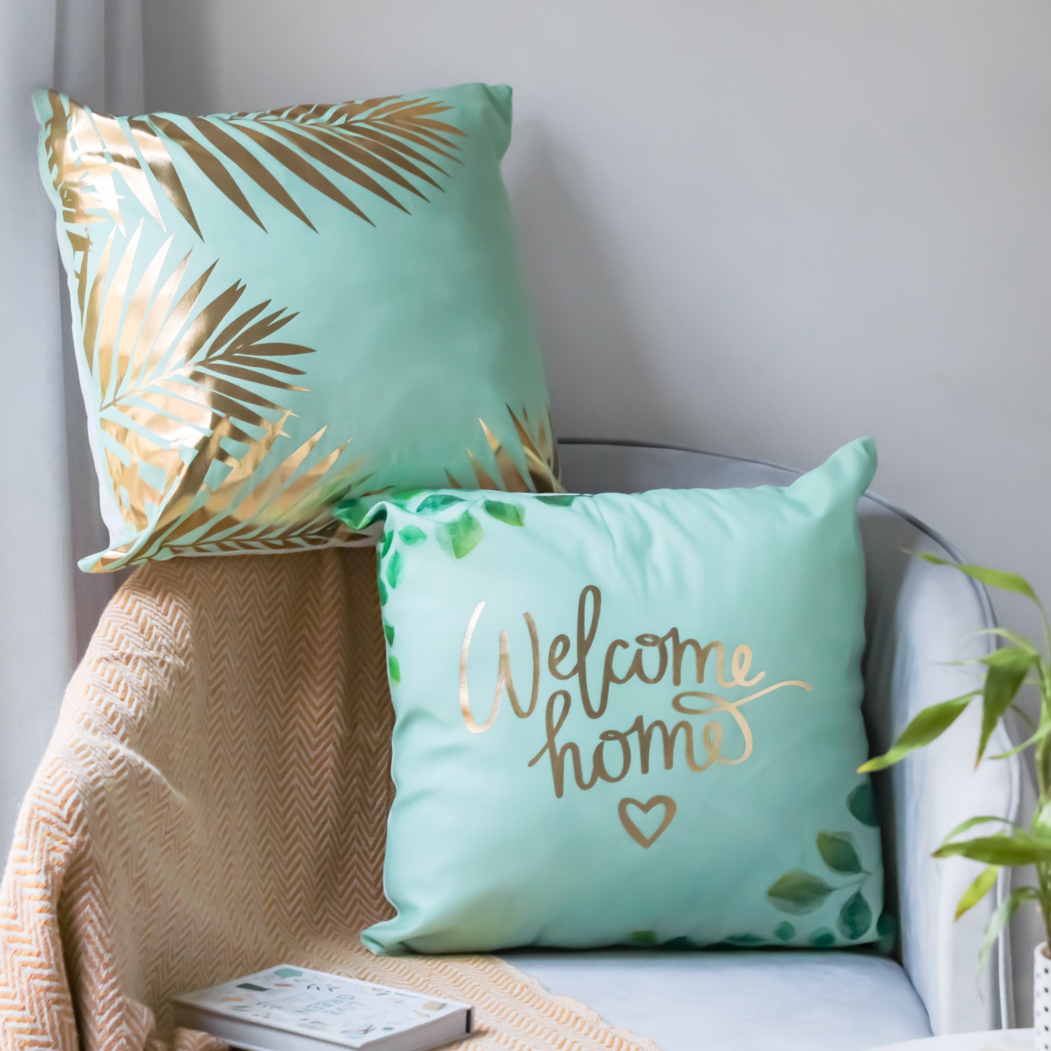 Nestasia Mint Green Cushion Cover Set of 2