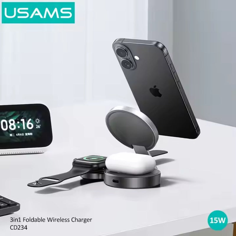 Million Cases USAMS Multi-Functional Foldable MagSafe Wireless Charger - view 2