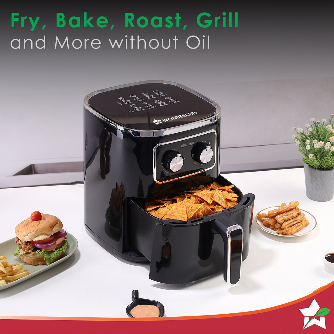 Wonderchef Platinum Manual Air Fryer | 5L | Rapid Air Technology - view 7