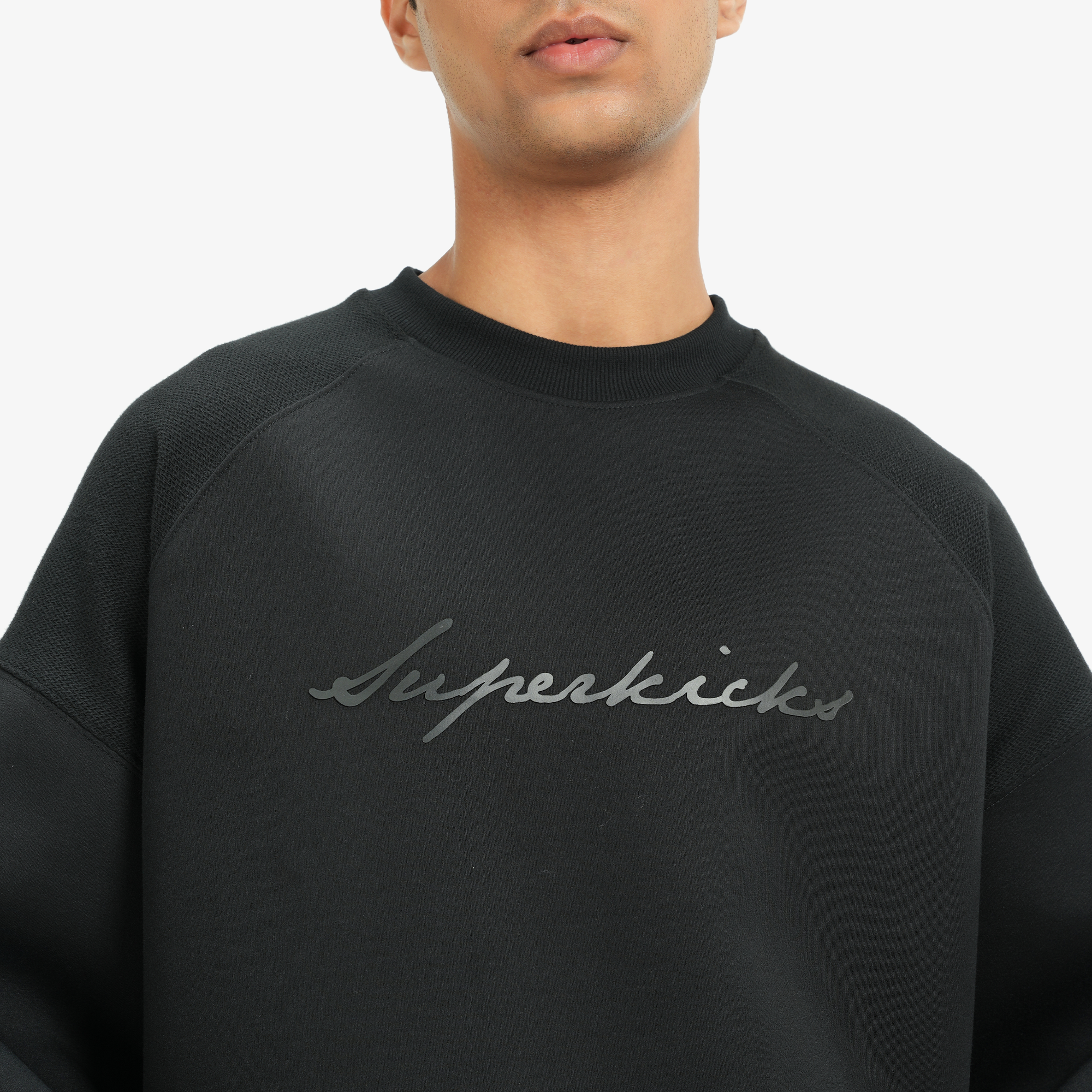 Superkicks | SIGNATURE SWEATSHIRT { MIDNIGHT BLACK - view 5