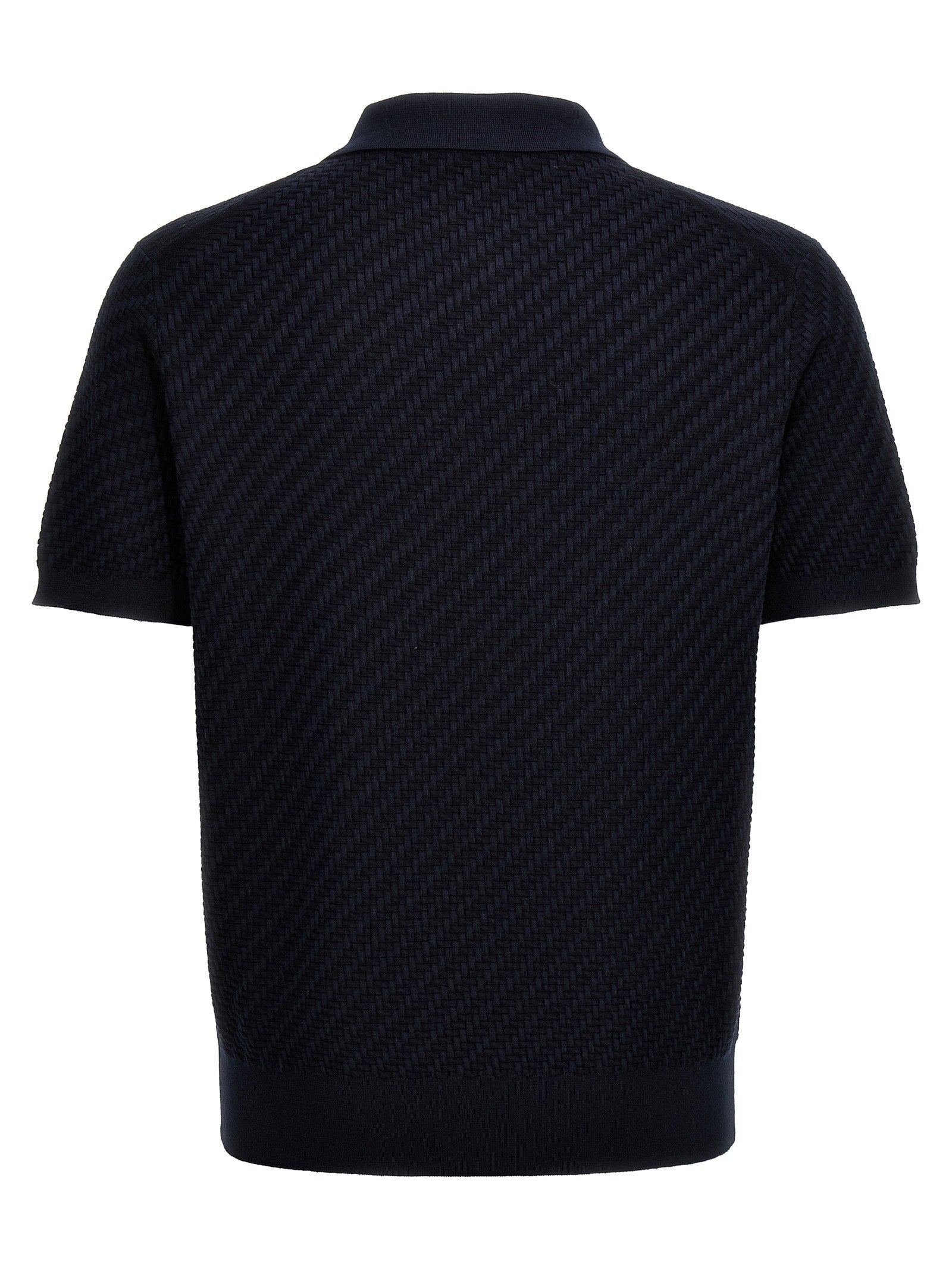 Brioni Woven Knit Polo Shirt - view 2