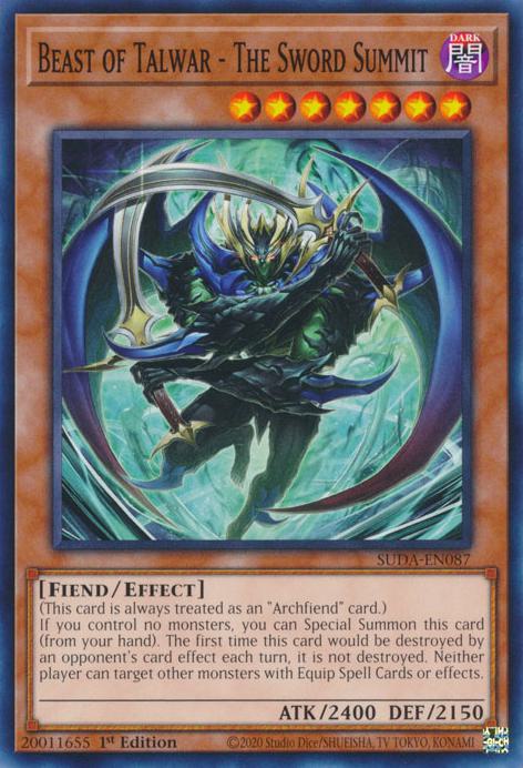 Yu-Gi-Oh! Beast of Talwar - The Sword Summit - SUDA-EN087 - Common - 1st Edition