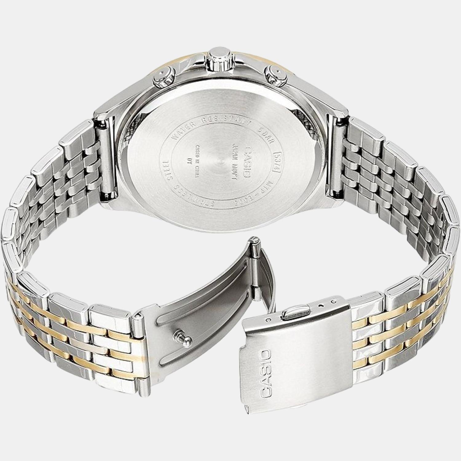 Casio Enticer Men Quartz White Dial Chronograph Stainless Steel Watch A960 - view 3