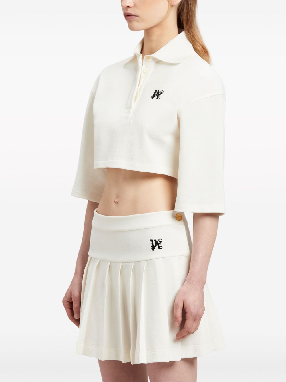 Palm Angels Monogram cropped polo shirt - view 5