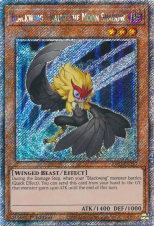 Yu-Gi-Oh! Blackwing - Kalut the Moon Shadow - RA03-EN217 - Platinum Secret Rare - 1st Edition