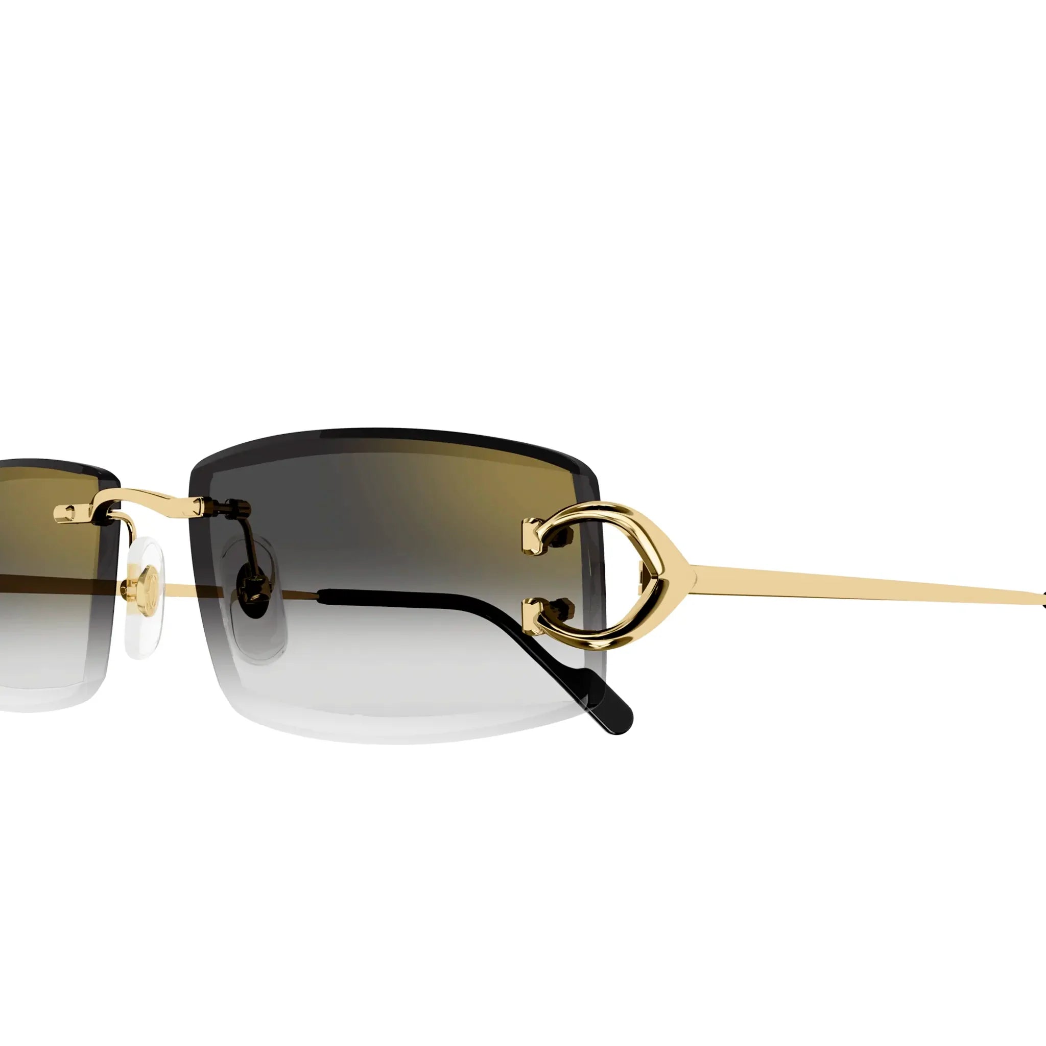 Cartier Eyewear CT0465S-001 Gold Grey Rimless Sunglasses - view 4