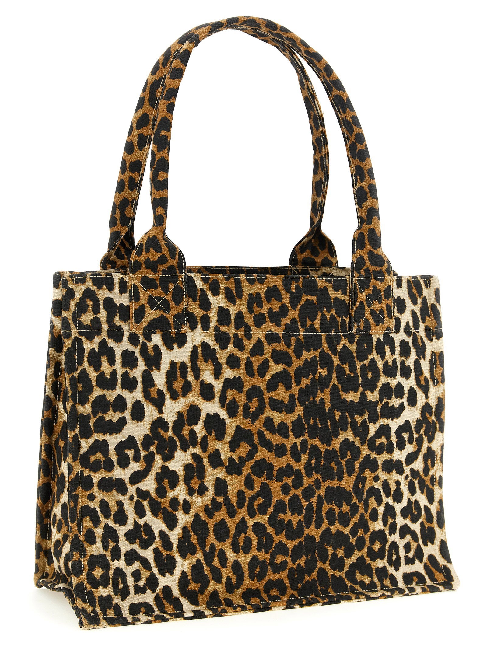 Ganni Leopard Large Shopping Bag – 100% recycled cotton - view 2