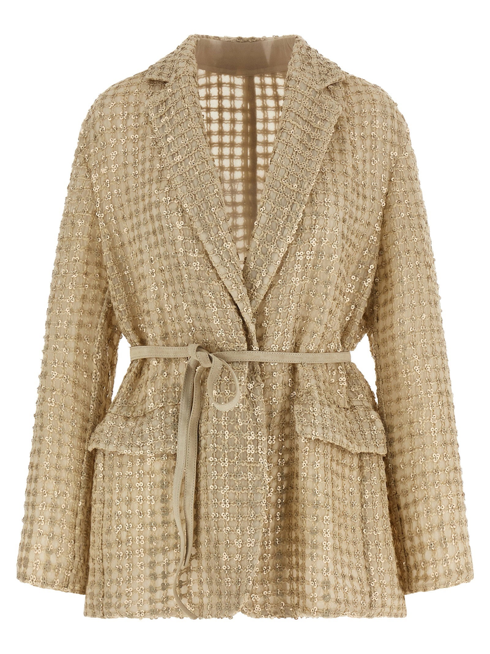 Brunello Cucinelli Dazzling Net Embroidery Organza Blazer