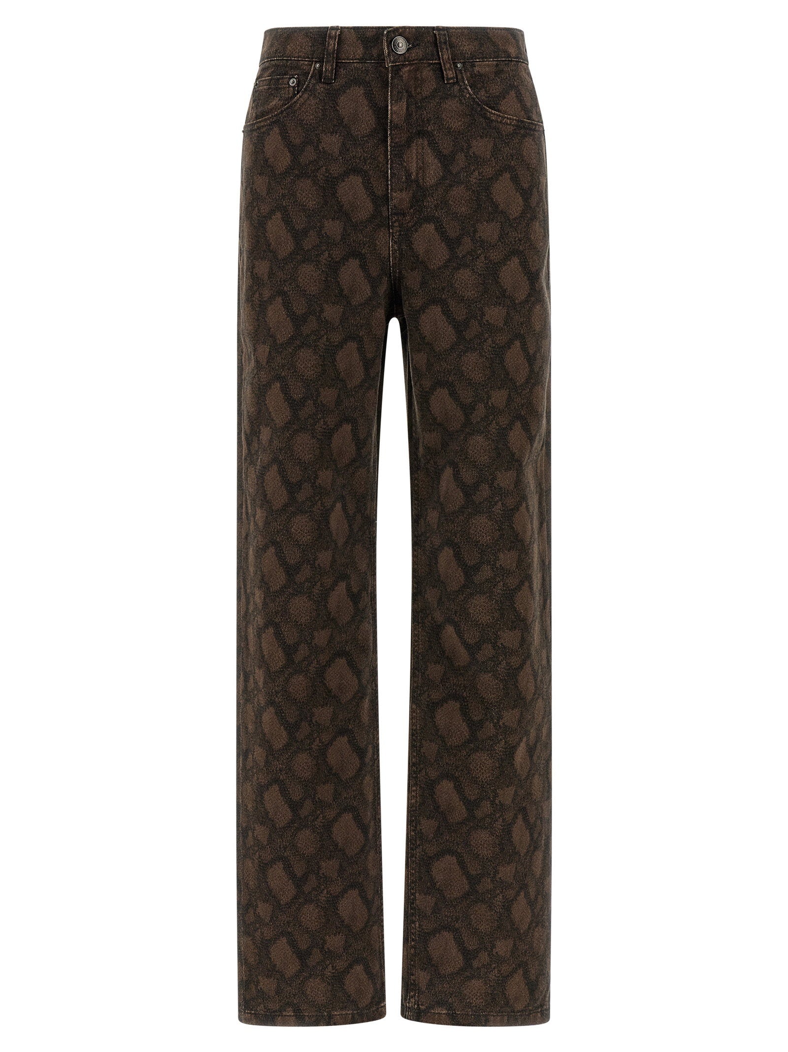 Rotate Birger Christensen Animal Print Jeans – 100% cotton