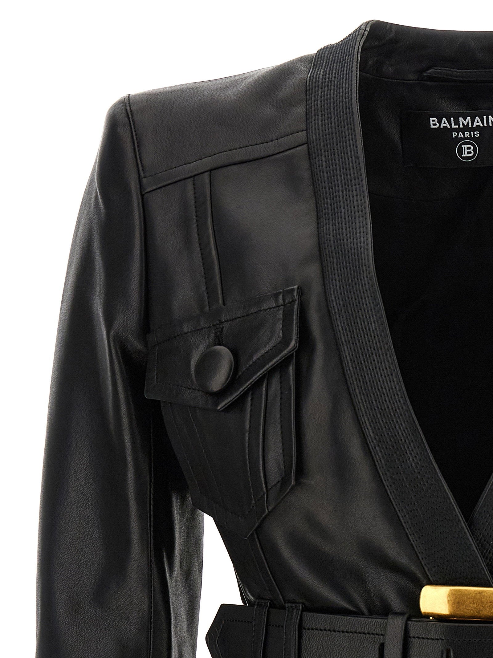 Balmain Leather Jacket - view 3
