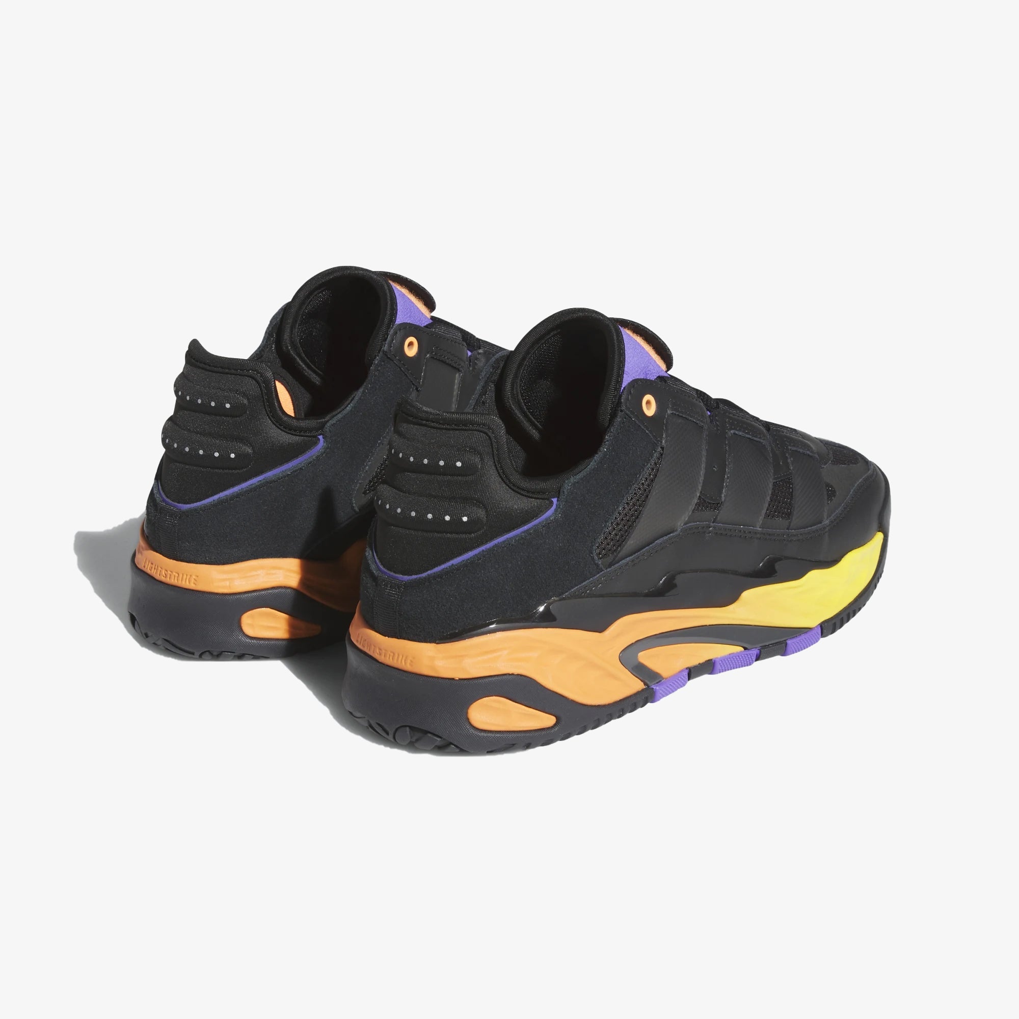 Adidas Originals | NITEBALL { CORE BLACK/GREY/PURPLE RUSH - view 2