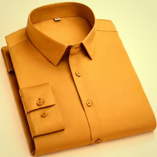BlackTree Premium Cotton Blend Solid Shirts (Mustard)