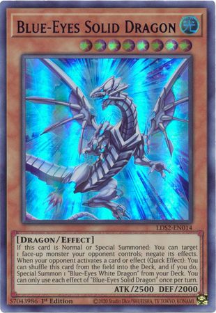Yu-Gi-Oh! Blue-Eyes Solid Dragon (Blue) - LDS2-EN014 - Ultra Rare - 1st Edition
