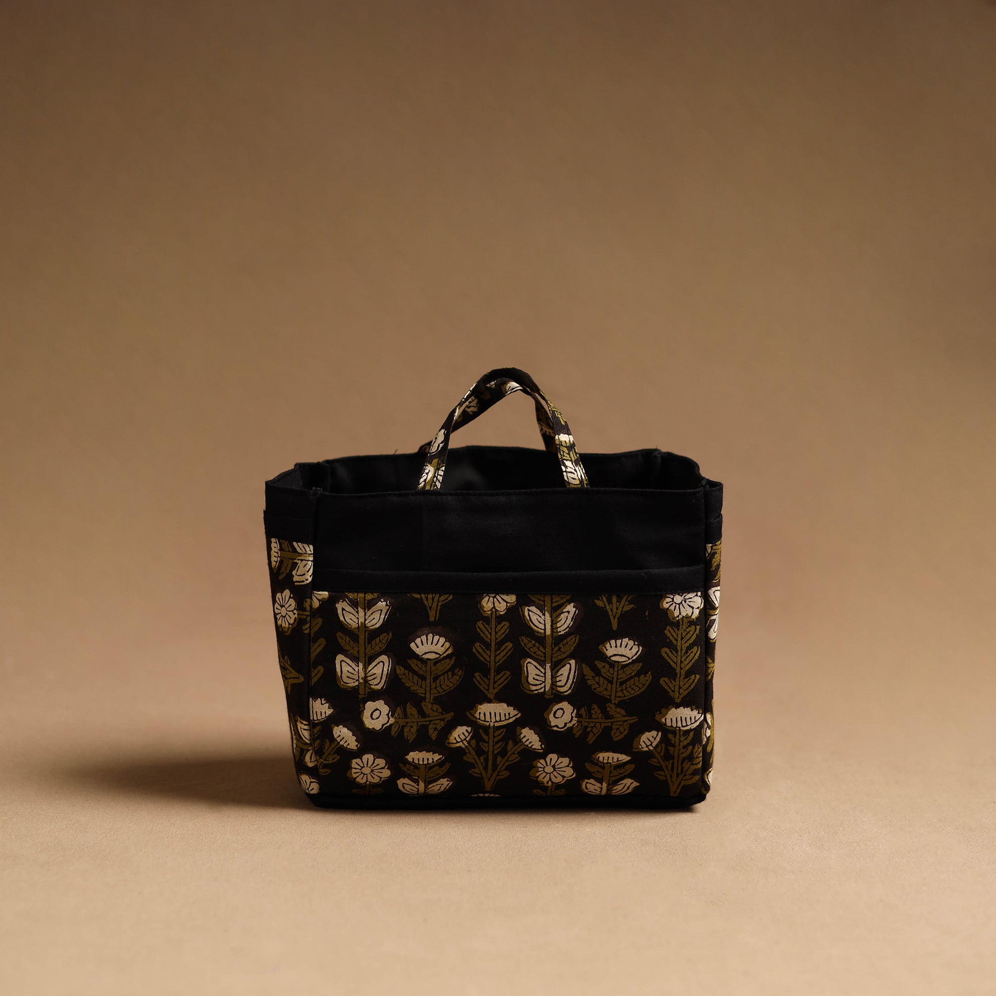 NOORI BAZAR Black - Handmade Cotton Multipurpose Cosmetic/Toiletry Bag 01