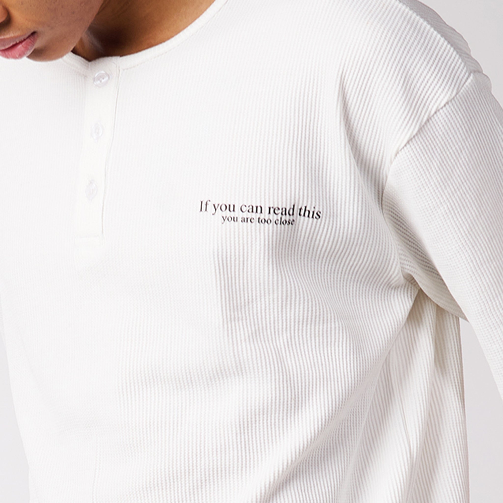 IZF White Oversized textured knit top - view 3