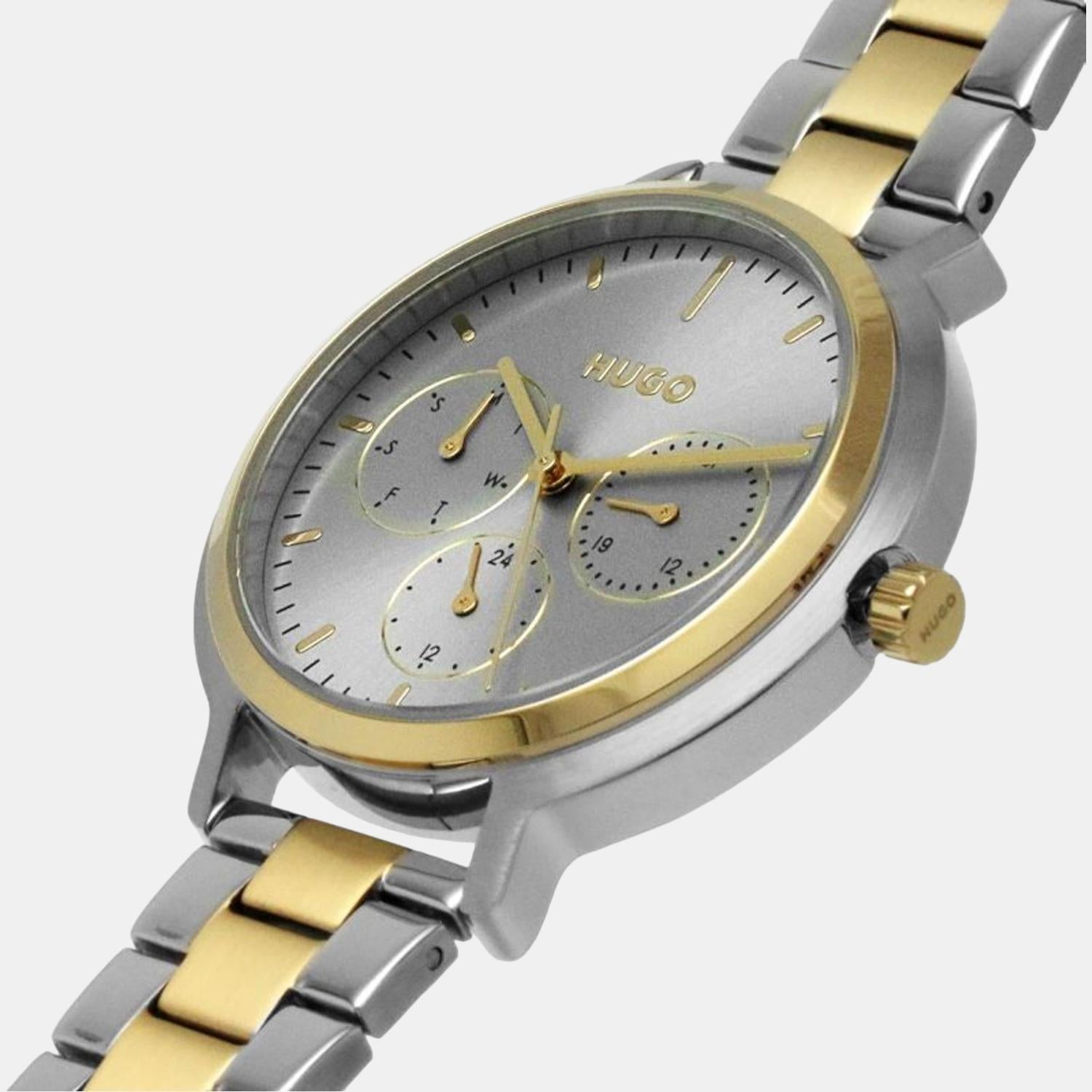 Boss Edgy Women Quartz Grey Dial Chronograph Stainless Steel Watch 1540112 - view 6