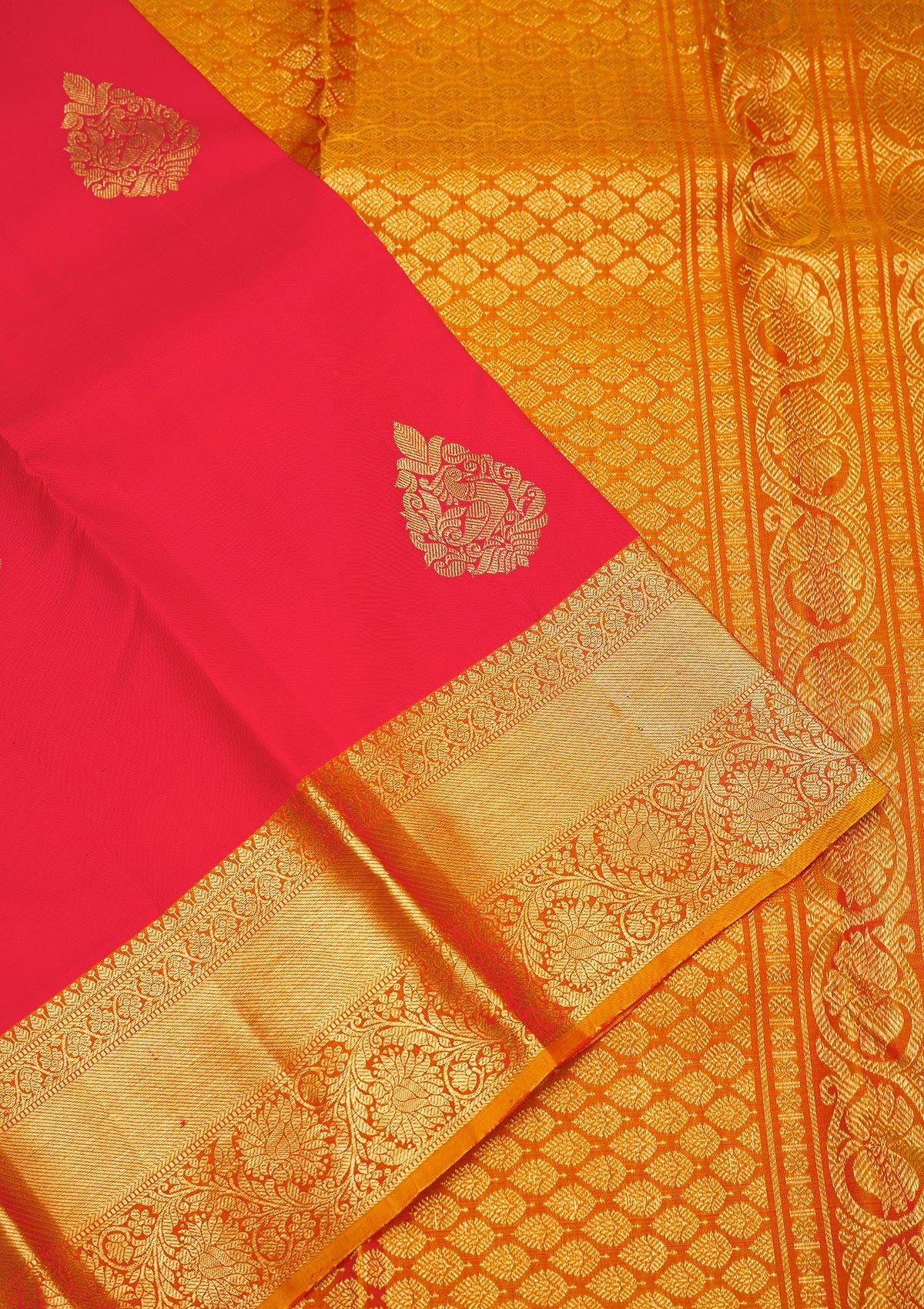 Koskii Red Zariwork Pure Silk Saree – Women's - view 4