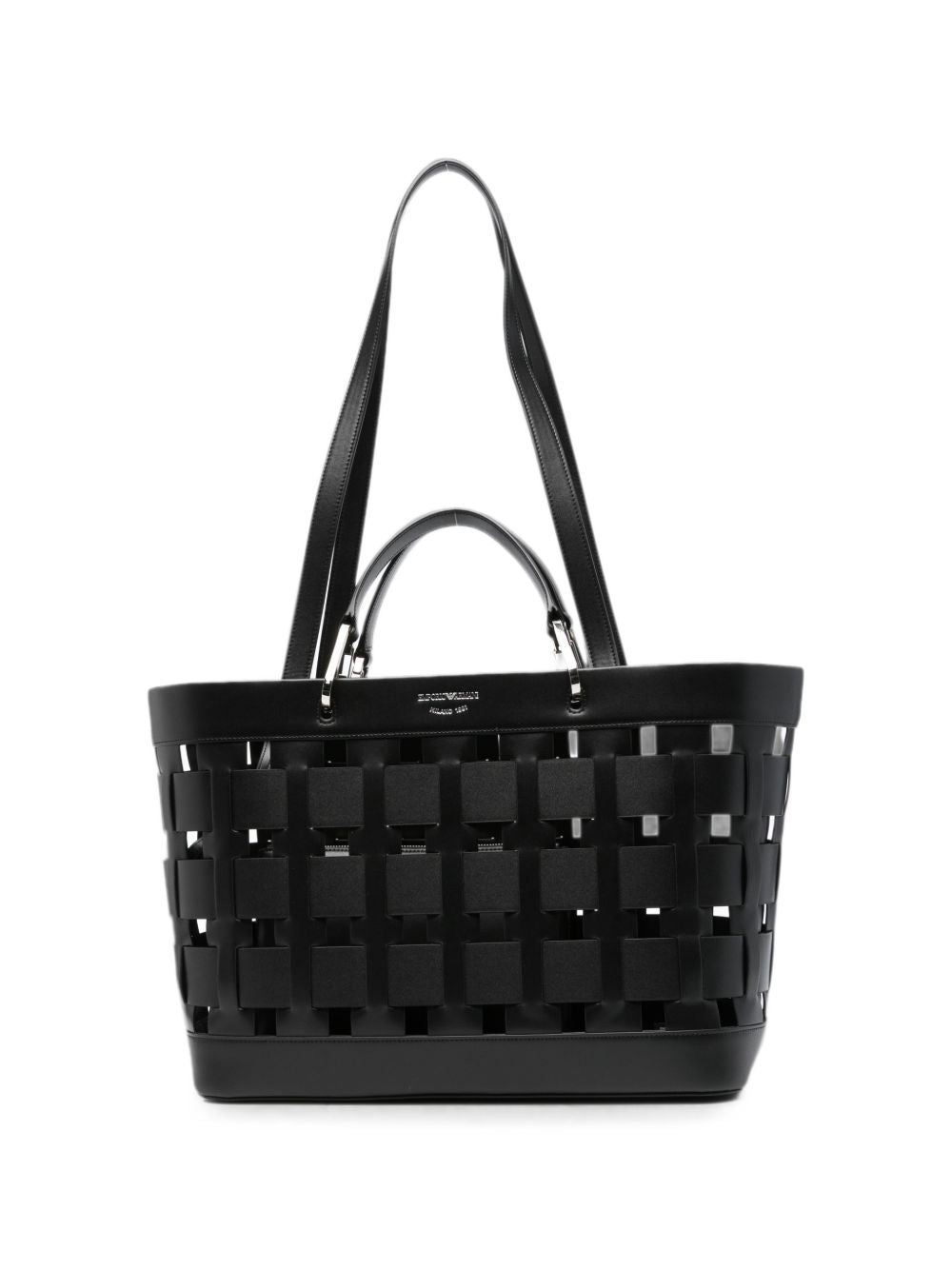 Emporio Armani Woven Tote Bag – 100% Polyurethane