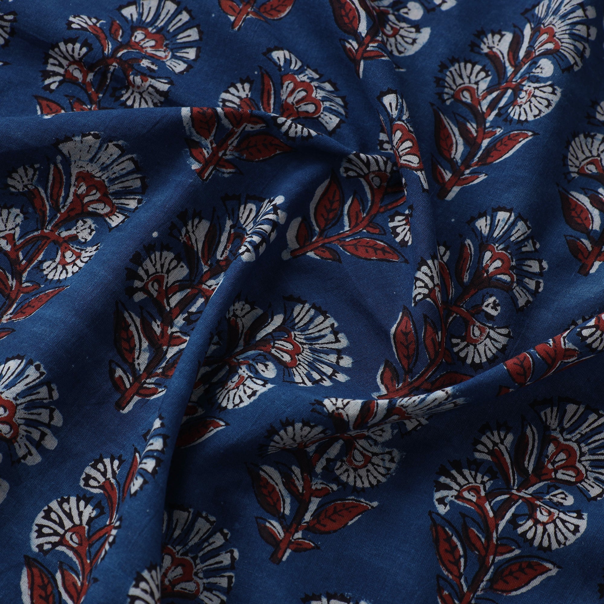 BAGRU DABU PRINTS Blue - Dabu Bagru Block Print Cotton Fabric 02 - view 3