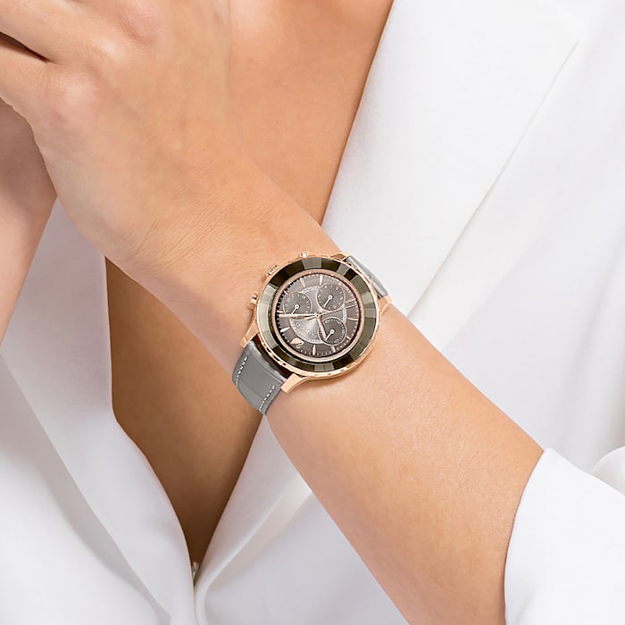 Swarovski Octea Lux Chrono Grey Dial Women 39.5mm - view 3